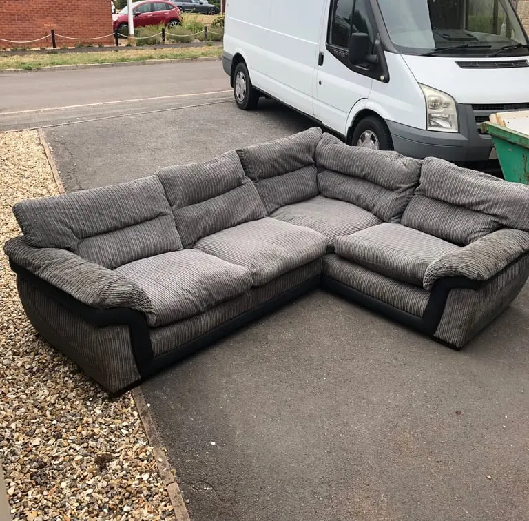 Delivery Available - Grey Corner Sofa