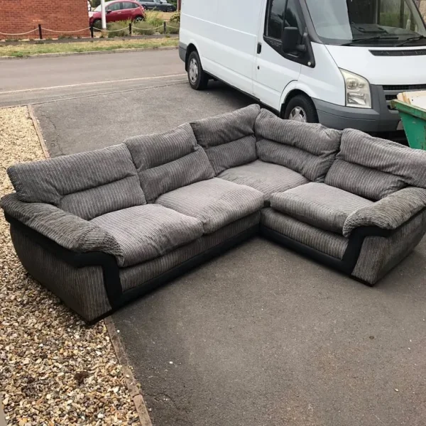 Delivery Available - Grey Corner Sofa