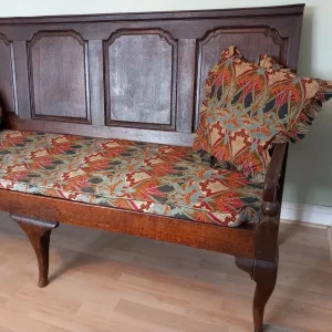 Antique Oak Settle - Image 3