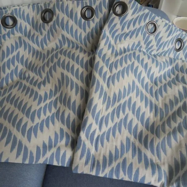 2 sets of matching M&S lined eyelet curtains