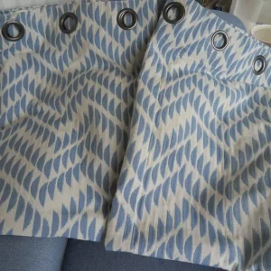 2 sets of matching M&S lined eyelet curtains