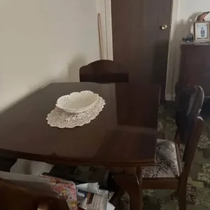 Solid Wood Dining Table and Chairs - Image 2