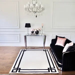 CLASSIC WHITE New York carpet in a black and white glamor style - Image 2