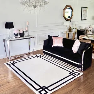 CLASSIC WHITE New York carpet in a black and white glamor style - Image 3
