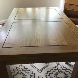 Extendable Oak Dining Room Table plus 4 Chairs. - Image 2