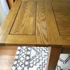 Extendable Oak Dining Room Table plus 4 Chairs. - Image 4