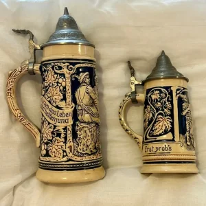 Pair of Vintage Beer Stein Mugs