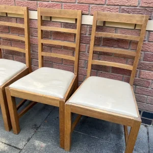 Set of 4 Oak dining chairs - Image 7