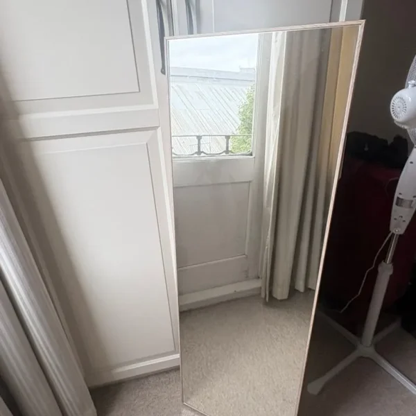 Mirror with wooden frame