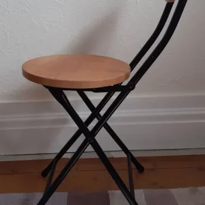 Portable Folding Stool with Backrest - Image 3