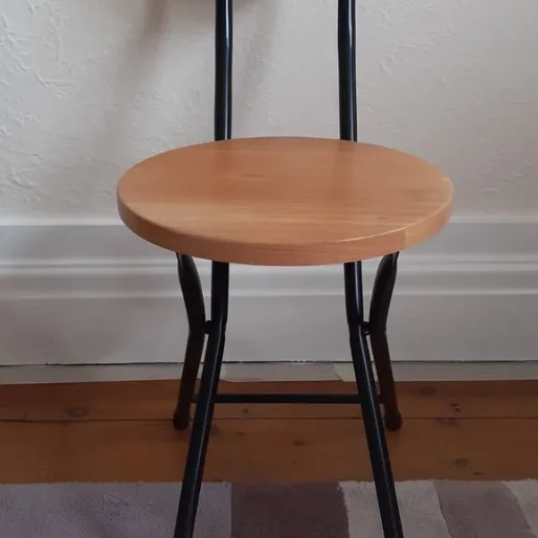 Portable Folding Stool with Backrest
