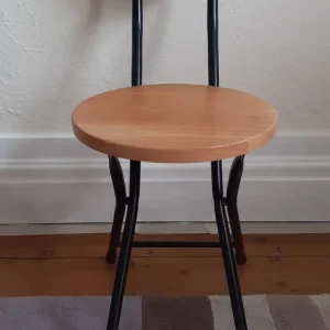 Portable Folding Stool with Backrest