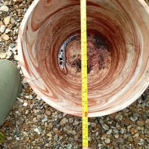 Two marble effect terracotta plant pot IP2 - Image 2