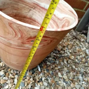 Two marble effect terracotta plant pot IP2 - Image 3