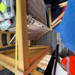 Oak dining table and 4 chairs - Image 2