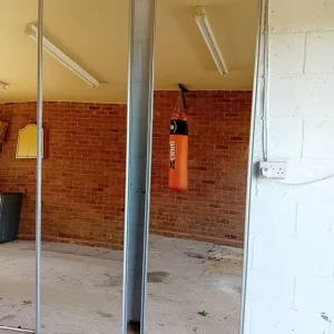 Sliding mirror doors x3 silver white - Image 2