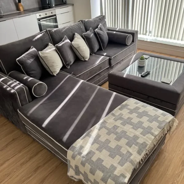 Sofa with coffee table