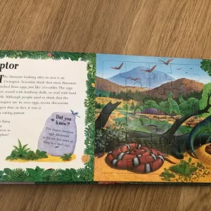 Jigsaw Dinosaur book UnFortunately 2 pieces Missing on 2 Pages Please see Photos - Image 6