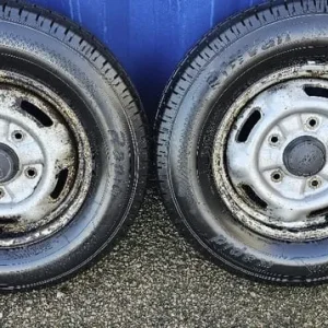 Ford Transit 16 steel wheels + 2 x tyres 215 75 R 16 C Rapid