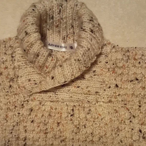 Handknitted Boys Multicoloured Squared Collar Jumper 1-2 years 24" chest