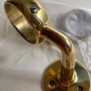 Solid Polished Brass 90* Bar / Handrail Brackets - Image 4