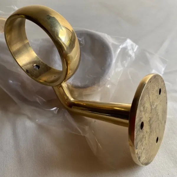 Solid Polished Brass 90* Bar / Handrail Brackets