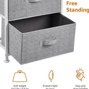 Fabric and metal storage drawers - Image 6