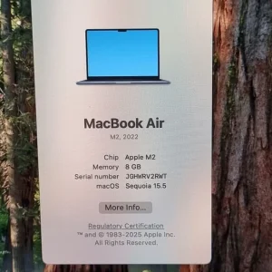 MacBook Air 13" M2 like new condition. 256GB SSD, 8GB RAM Battery 100% - Image 3