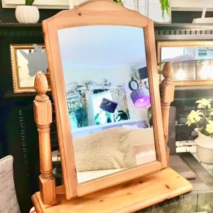 Dressing table mirror Adjustable wooden stand alone dressing table mirror - Image 3