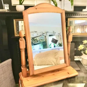 Dressing table mirror Adjustable wooden stand alone dressing table mirror - Image 4
