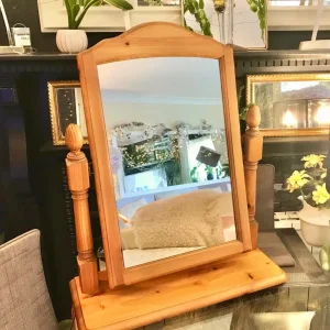 Dressing table mirror Adjustable wooden stand alone dressing table mirror
