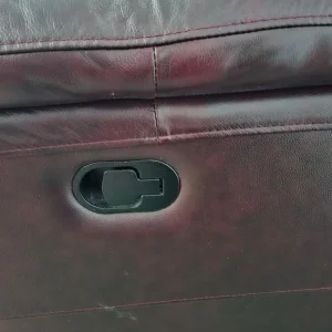 Brown leather 3 seater sofa with recliners