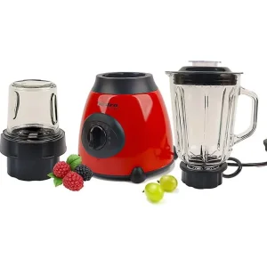 Bistro Chef 2-in-1 Ice Nuts Crushing Mixer Blender 850W Made from Glass & Stainless Steel (Red) - Image 7