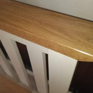 Single cream and oak bed - Image 3