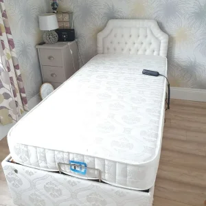 Single Divan Adjustable Bed with headboard