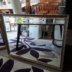 Large gilded bevelled edged 4ft mirror Low Cost Moves 2nd Hand Furniture STALYBRIDGE SK15 3DN - Image 2