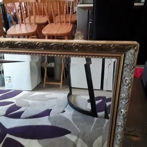 Large gilded bevelled edged 4ft mirror Low Cost Moves 2nd Hand Furniture STALYBRIDGE SK15 3DN - Image 3