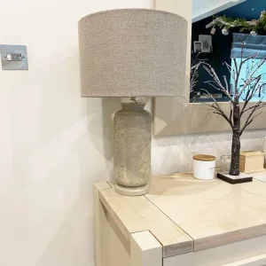 Bespoke Handmade Table Lamp Glass Bedside Lounge Living Room Hall Cream Beige Shades RRP £159.95 - Image 2