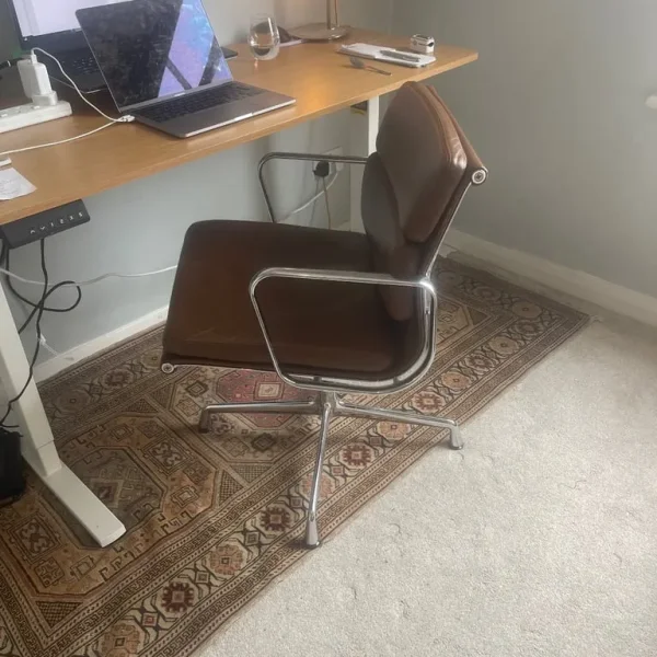 Vintage Eames leather office chair