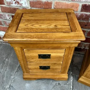 Pair of Solid Oak Bedside Tables - Excellent Condition - Image 7