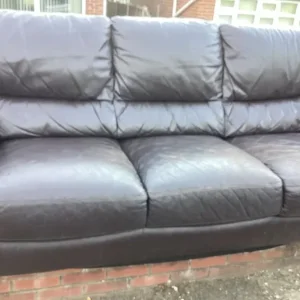 3 seater Leather sofa - Image 2