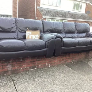 3 seater Leather sofa - Image 3