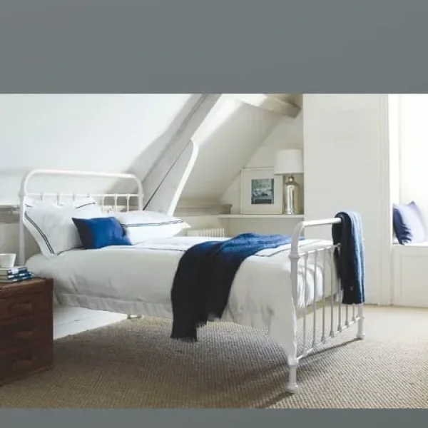 Small Double Bed Frame - Oliver frame, from Feather And Black Oliver - Porcelain White