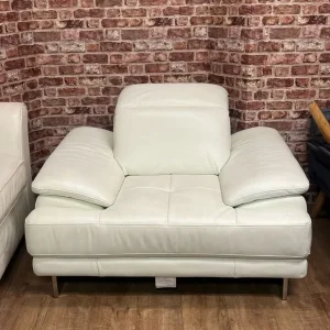 White Leather Sofa - Image 5