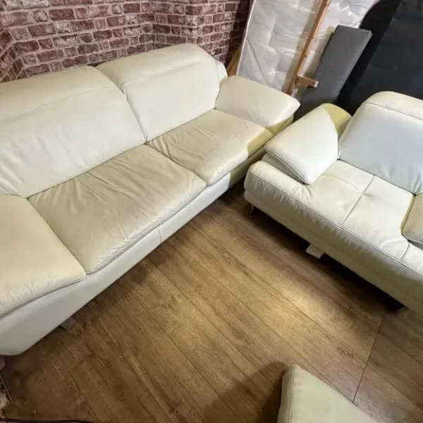 White Leather Sofa