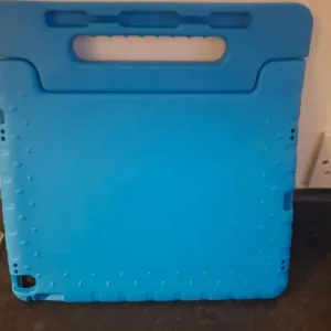 2 x Kids i Pad Pro Rubber Case. With Handle.Blue. Handle folds into raised angle support. - Image 4