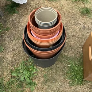 Garden stuff - flower pots and flower crate