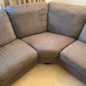 LARGE GREY FABRIC 8 SEATER CORNER SOFA ,VERY GOOD USED CONDITION PURCHASED LAST YEAR ,DELIVERY - Image 3
