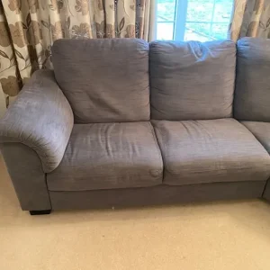 LARGE GREY FABRIC 8 SEATER CORNER SOFA ,VERY GOOD USED CONDITION PURCHASED LAST YEAR ,DELIVERY - Image 5