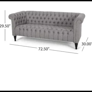 X2 3 seater chesterfield sofas - Image 2